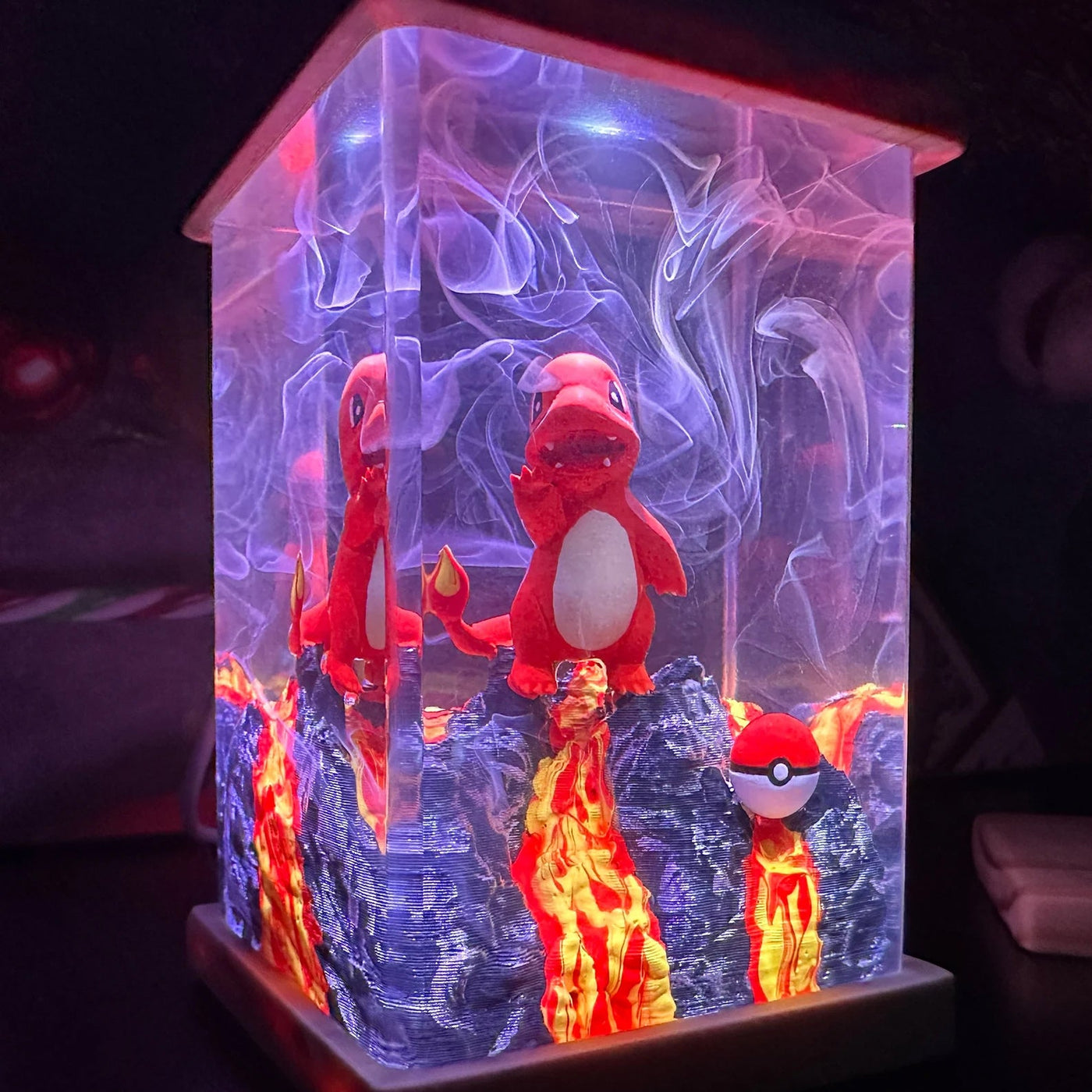 Pokemon Charmander Epoxy Resin Lamp, Night Light