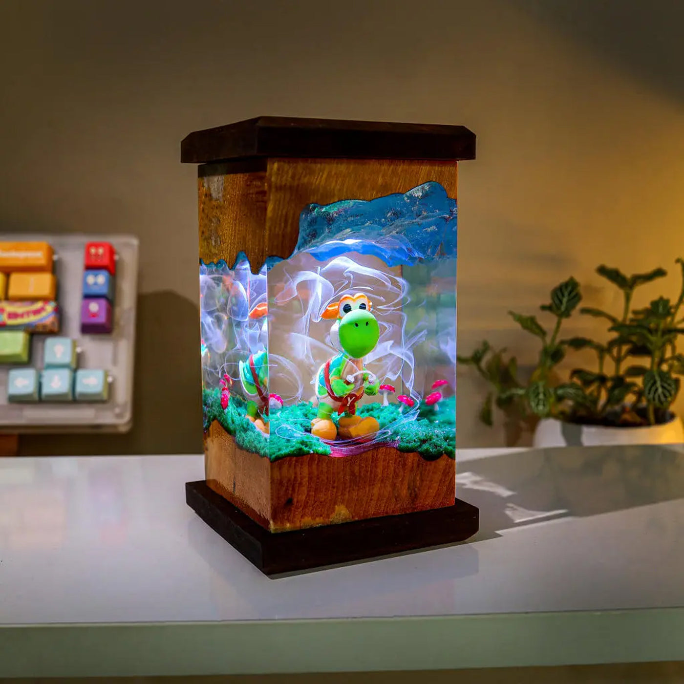 Super Mario Yoshi Epoxy Resin Lamp, Night Light