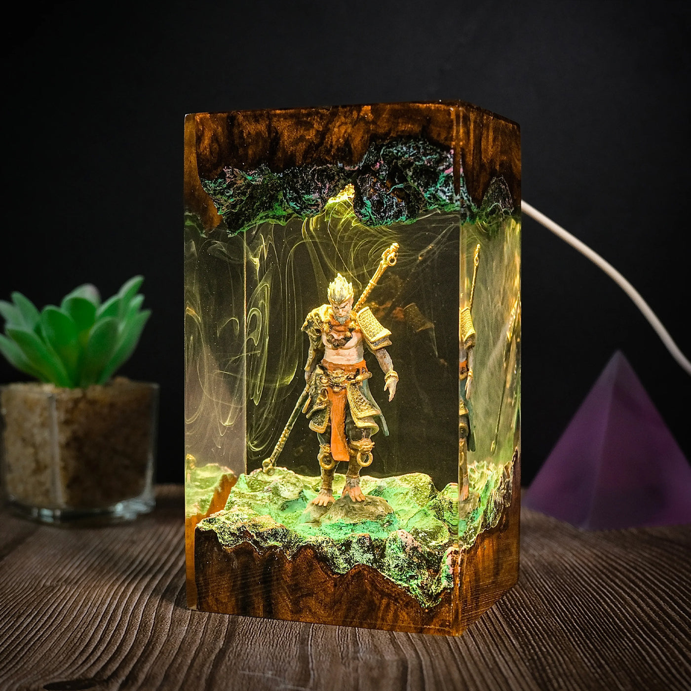 Black Myth Wukong Epoxy Resin Lamp, Night Light