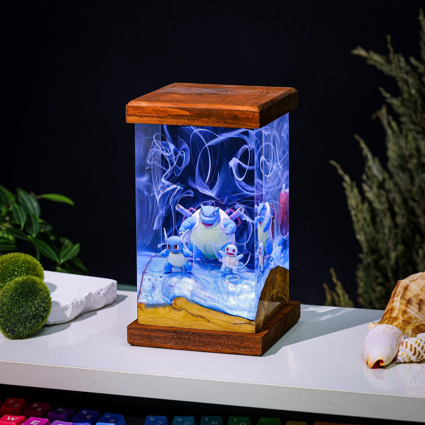 Pokemon Blastoise Evelution Epoxy Resin Lamp, Night Light