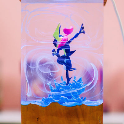 Pokemon Greninja Epoxy Resin Lamp, Night Light