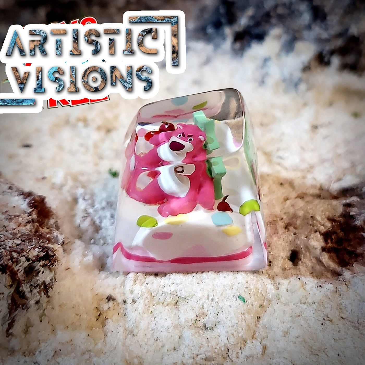 Toy Story Lotso Huggin Bear Artisan Keycaps Epoxy Resin