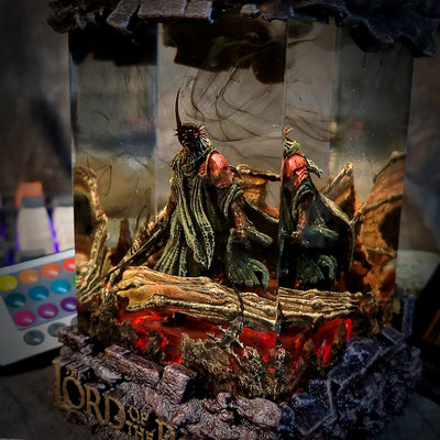 LOTR Lord Of Rings Witch King of Angmar Diorama Epoxy Resin Lamp, Night Light, Wireless Lights