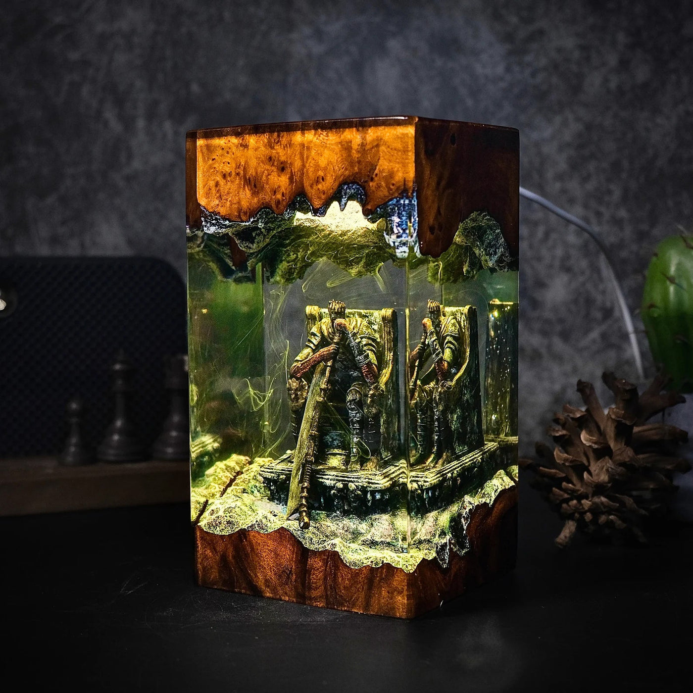 Yhorm On Throne Dark Souls Epoxy Resin Lamp, Night Light