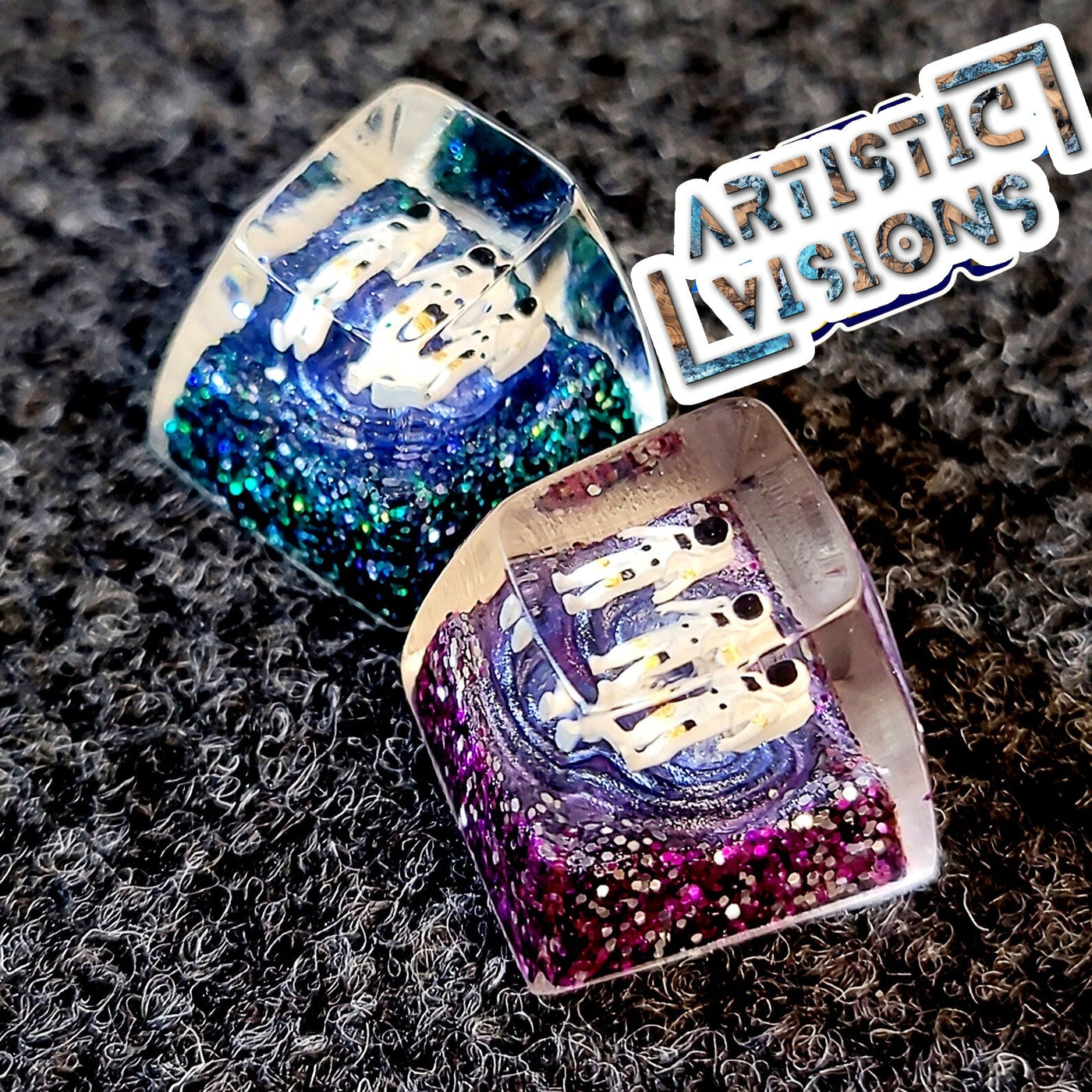 Universe Astronaut Artisan Keycaps Epoxy Resin