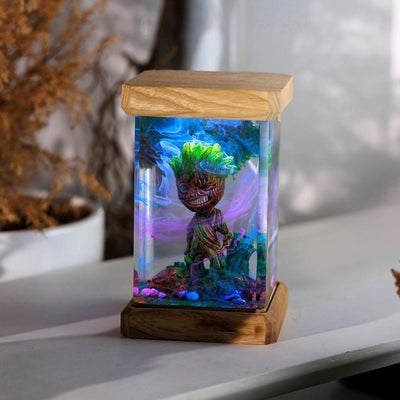 Groot Marvel Epoxy Resin Lamp, Night Light