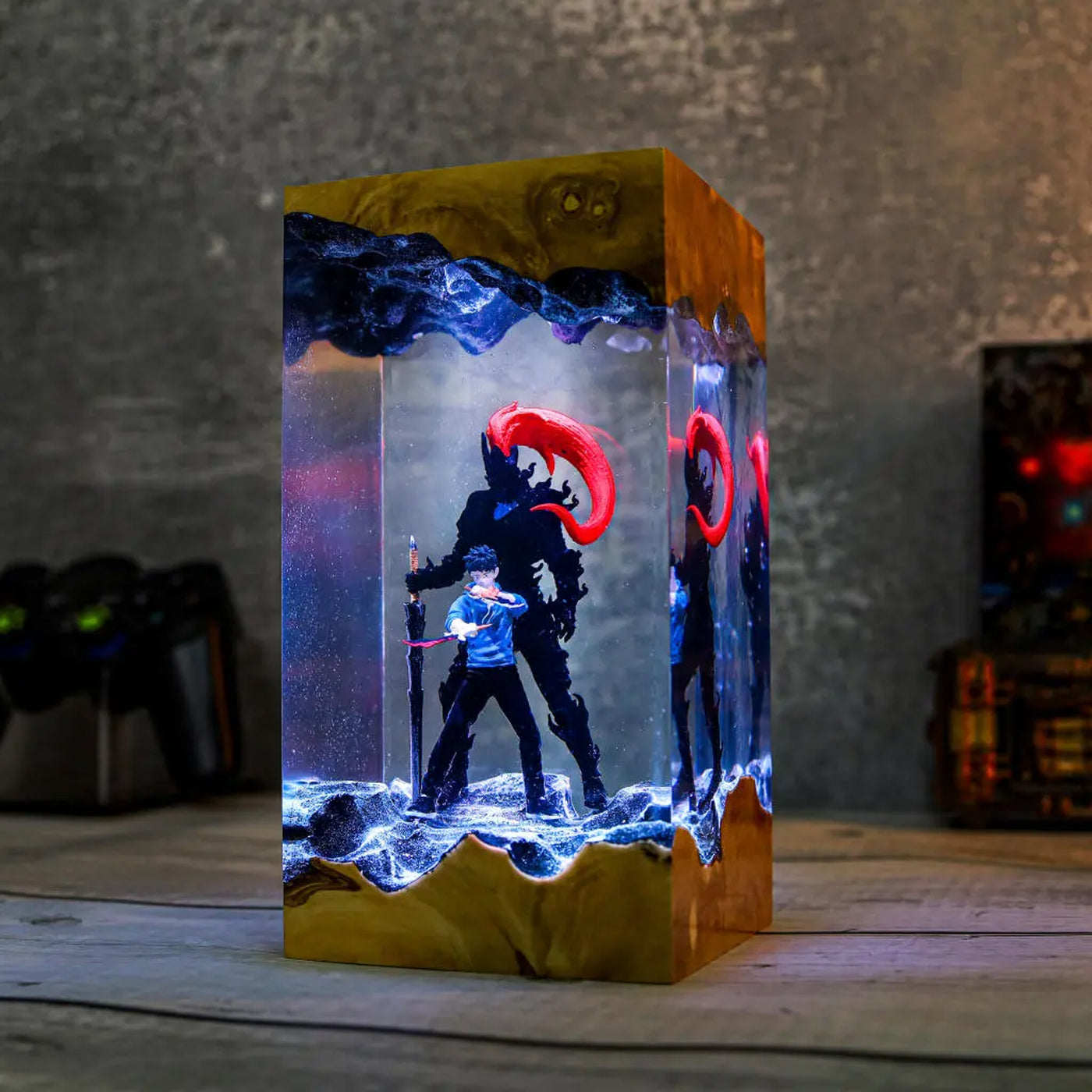 Solo Leveling Sung Jin-Woo Epoxy Resin Lamp, Night Light