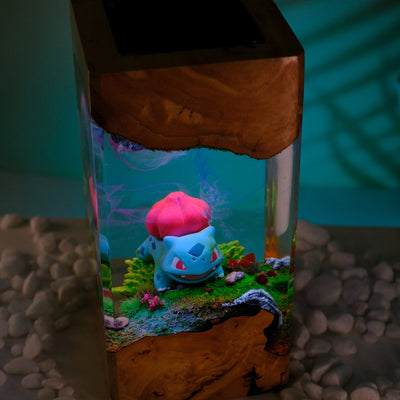 Pokemon Bulbasaur Epoxy Resin Lamp, Night Lighth