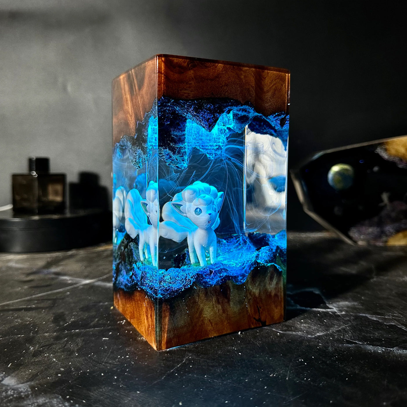 Pokemon Alohan Vulpix Epoxy Resin Lamp, Night Light