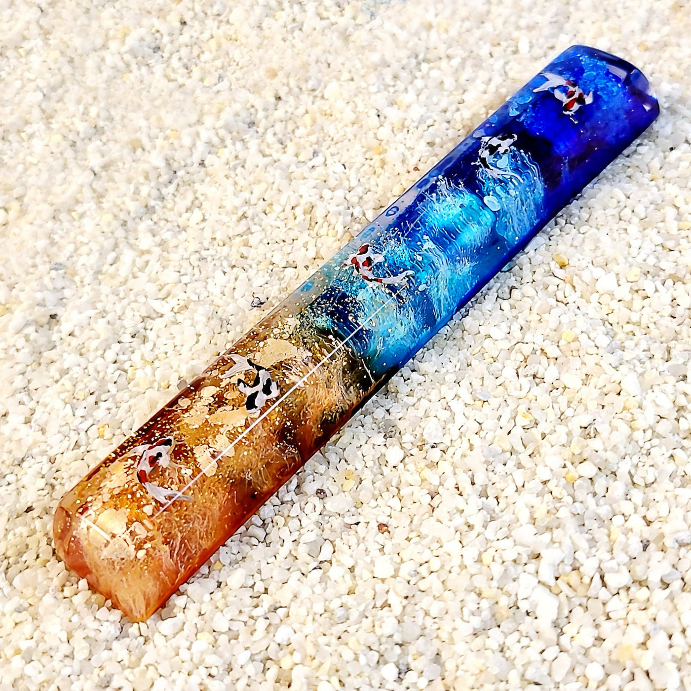 Koi Fish Spacebar Artisan Keycaps Epoxy Resin