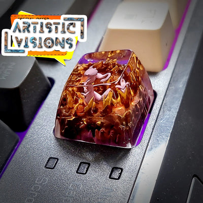 Pokemon Mewtwo Artisan Keycaps Epoxy Resin