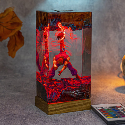 Dragon Ball Goku and Demon Piccolo Epoxy Resin Lamp, Night Light