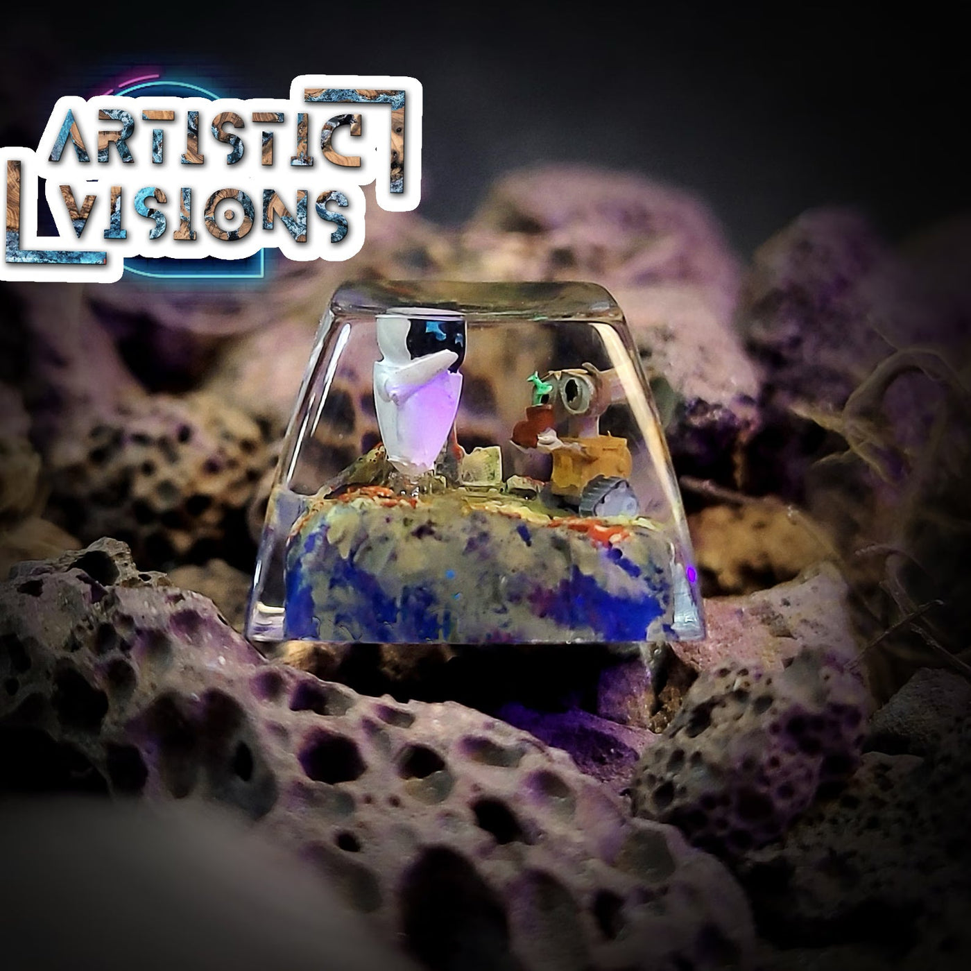 WALL E EVE Artisan Keycaps Epoxy Resin