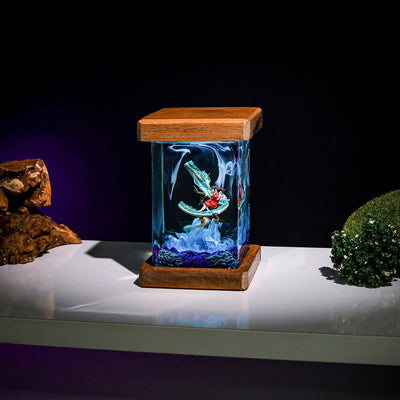 Haku and Chihiro Ghibli Spirited A Epoxy Resin Lamp, Night Light