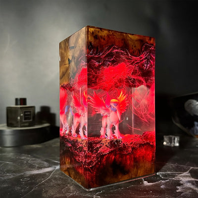 Pokemon Absol Mega Epoxy Resin Lamp, Night Light