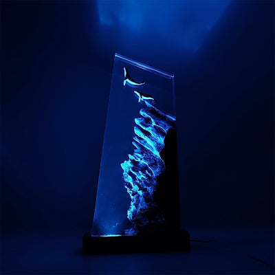 Humpback Whales - High Quality Epoxy Resin Lamp