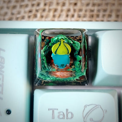 Pokemon Bulbasaur Artisan Keycaps Epoxy Resin