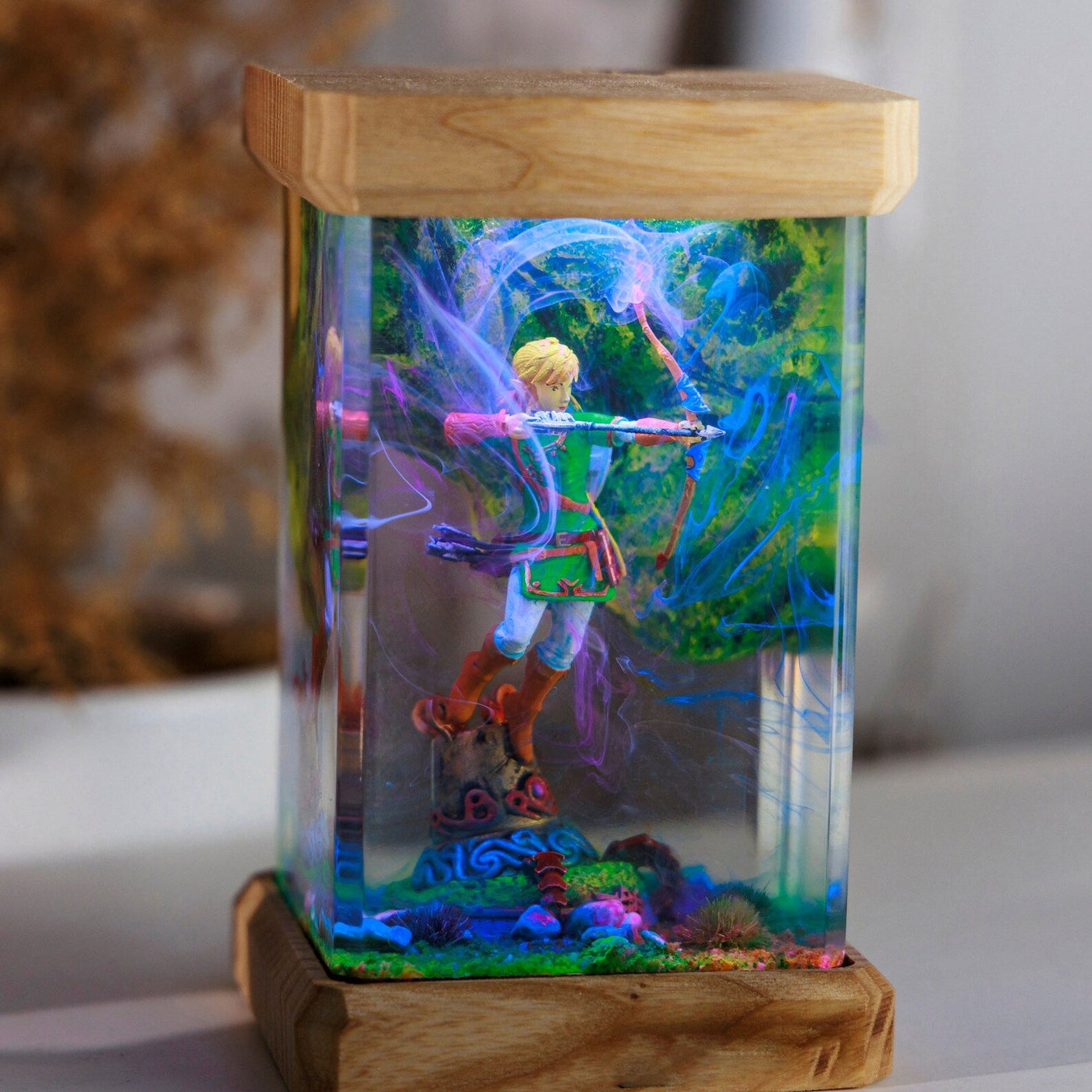 TLOZ TOTKD Zelda Link Epoxy Resin Lamp, Night Light