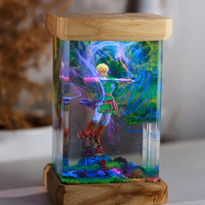 TLOZ TOTKD Zelda Link Epoxy Resin Lamp, Night Light