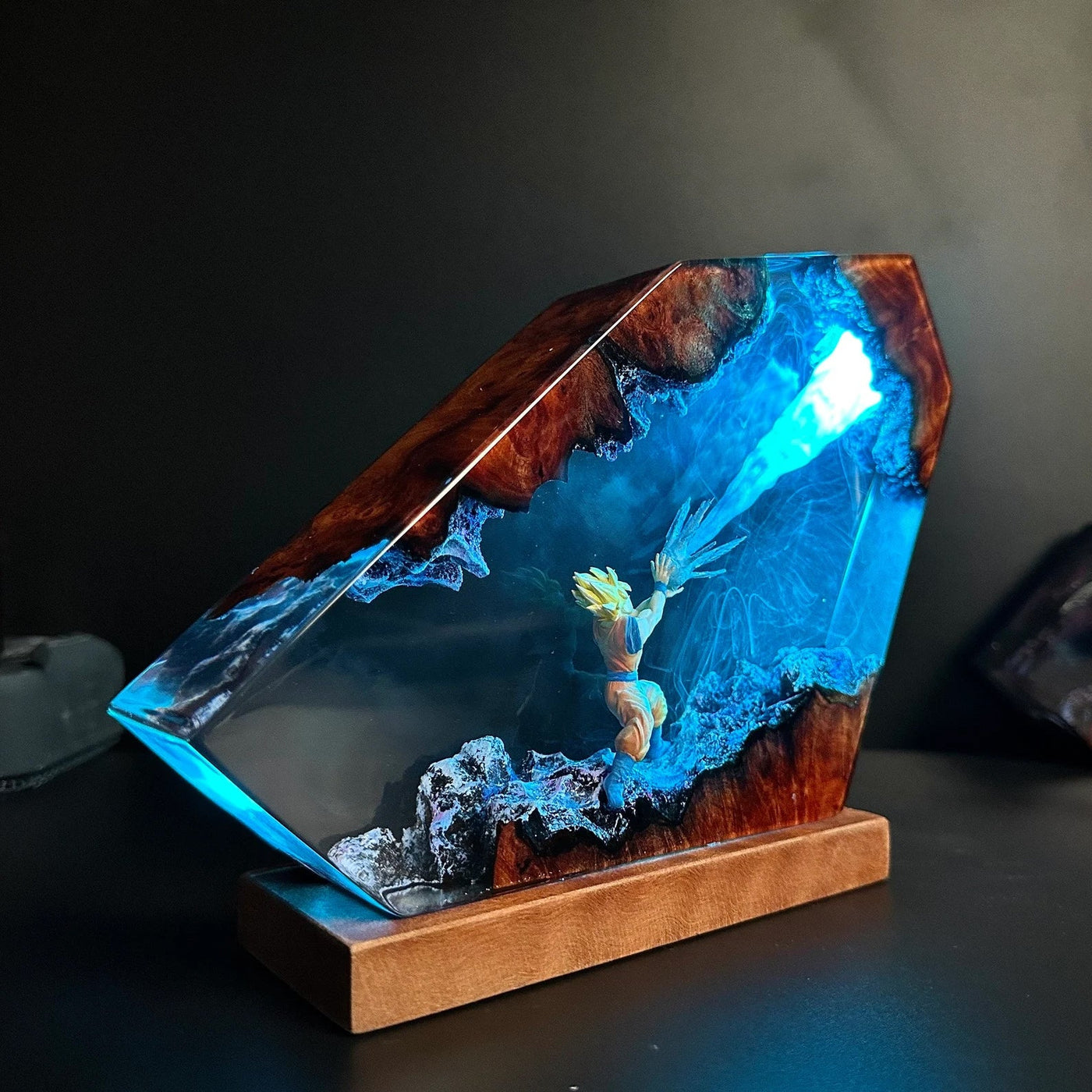 Dragon Ball Goku Super Saiyan Epoxy Resin Lamp, Night Light