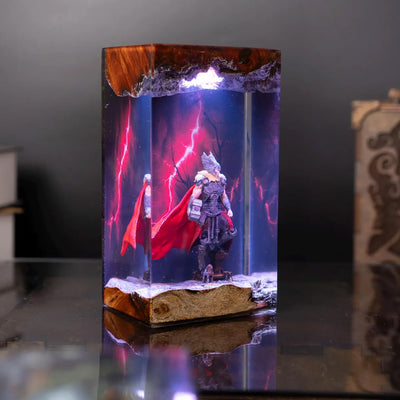 Thor Vikings Epoxy Resin Lamp, Night Light