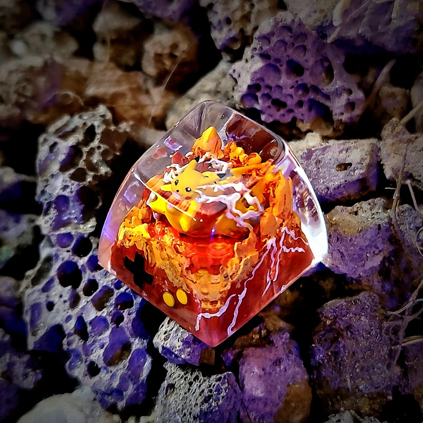 Pokemon Pikachu Artisan Keycaps Epoxy Resin