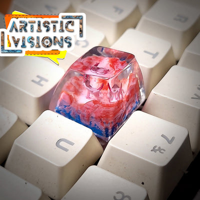 Pokemon Sylveon Artisan Keycaps Epoxy Resin