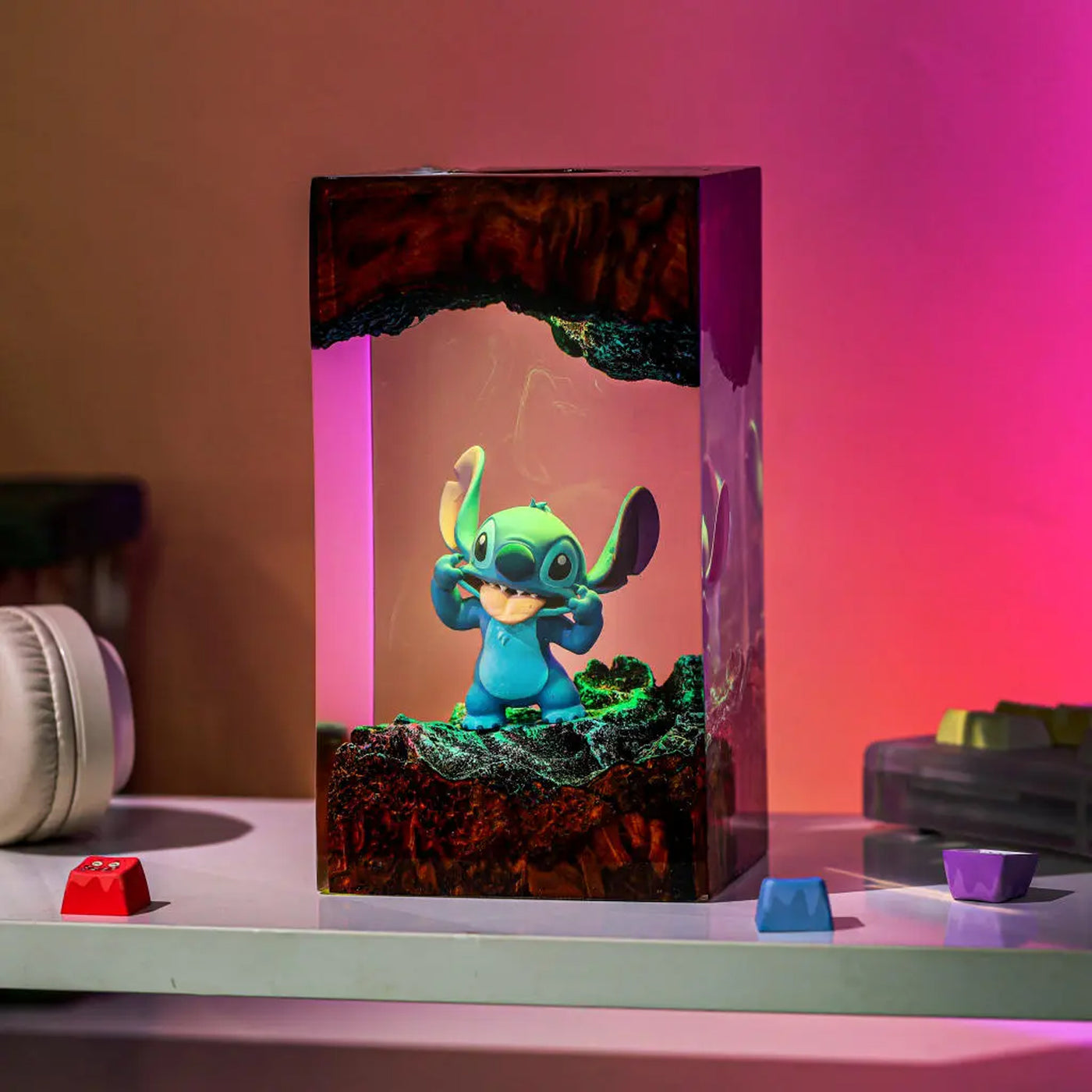 Stitch Epoxy Resin Lamp, Night Light