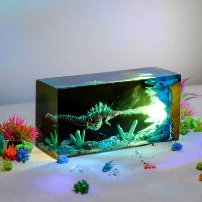 Godzilla Monster Epoxy Resin Lamp, Night Light