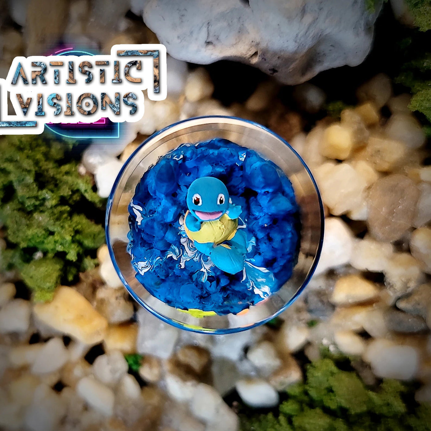 Pokemon Squirtle Keyboard Knob Artisan Keycaps Epoxy Resin