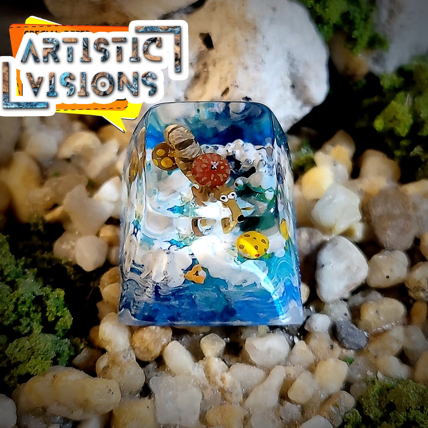 Ice Age Sid Manny Scrat Artisan Keycaps Epoxy Resin