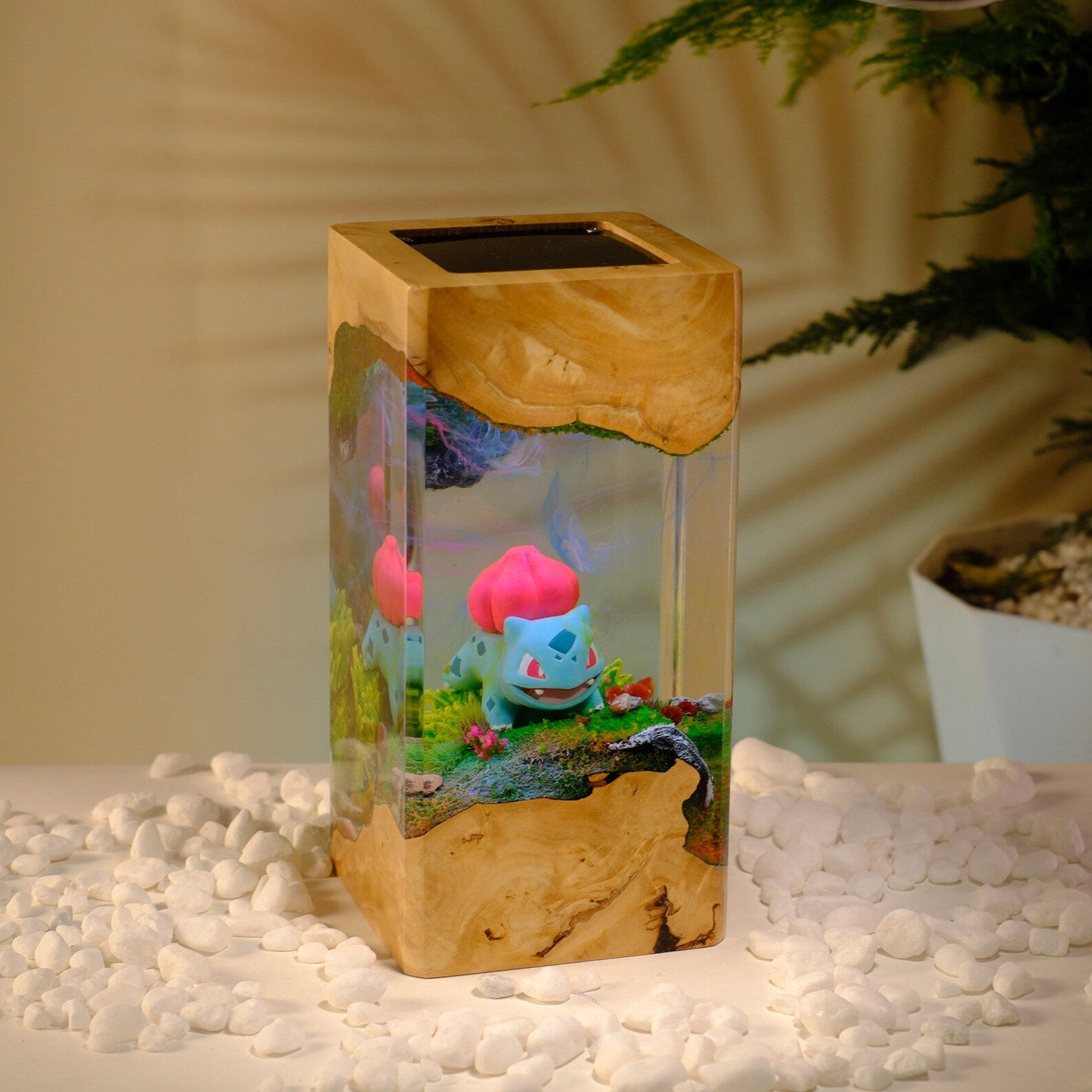 Pokemon Bulbasaur Epoxy Resin Lamp, Night Lighth