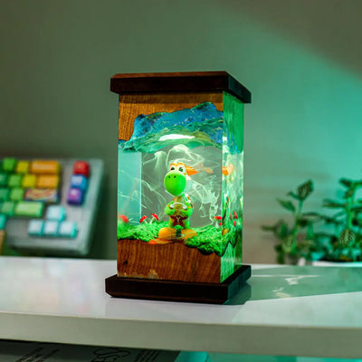 Super Mario Yoshi Epoxy Resin Lamp, Night Light