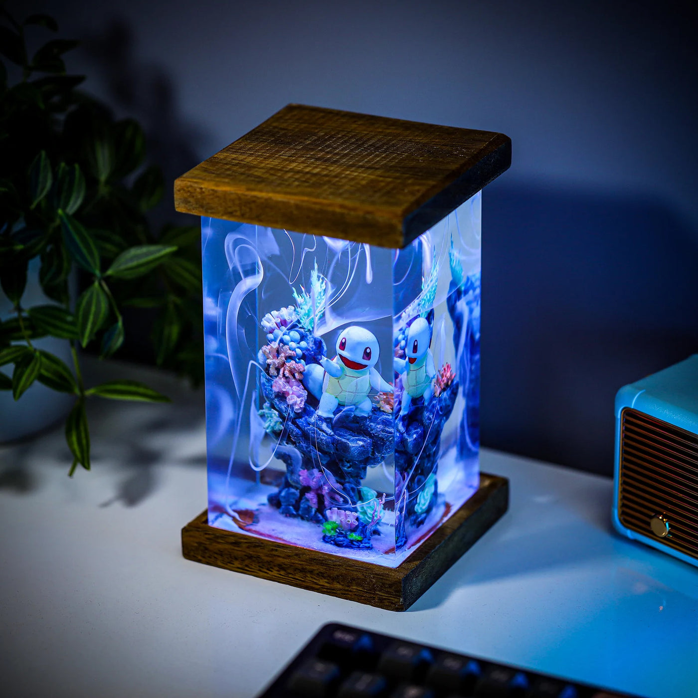 Pokemon Squirtle Epoxy Resin Lamp, Night Light