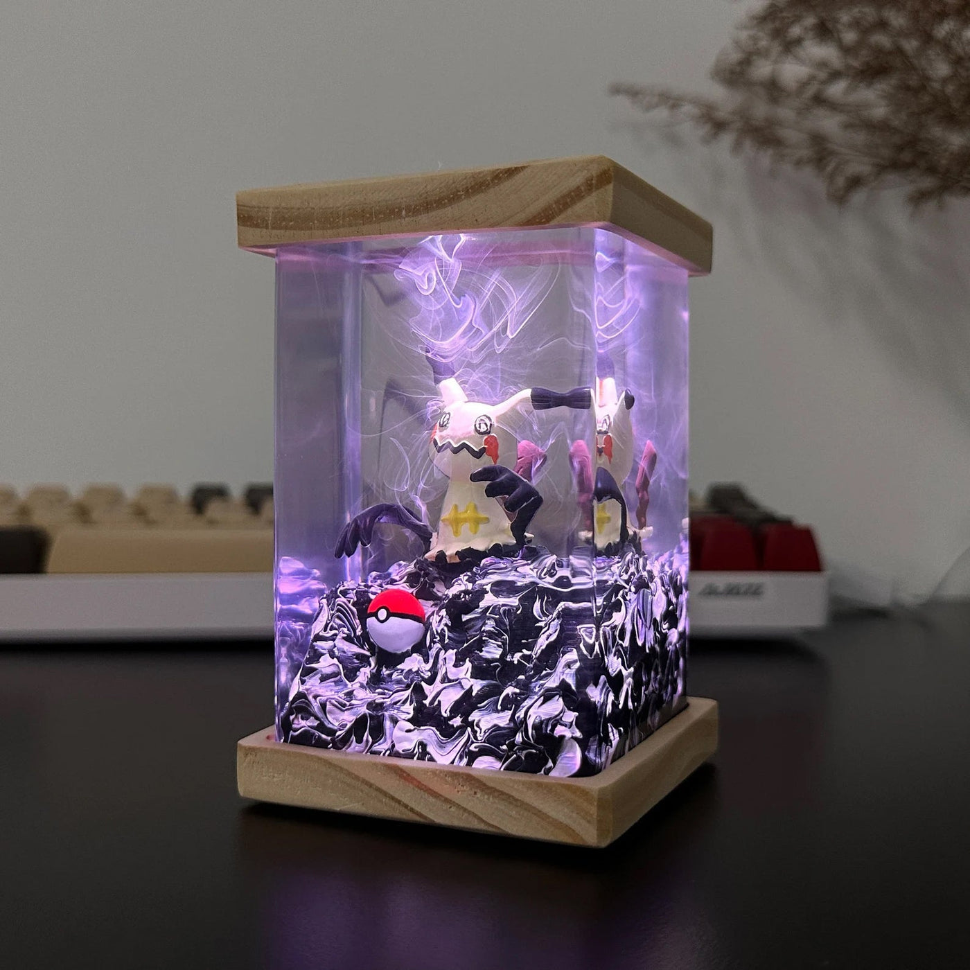 Pokemon Mimikyu Epoxy Resin Lamp, Night Light