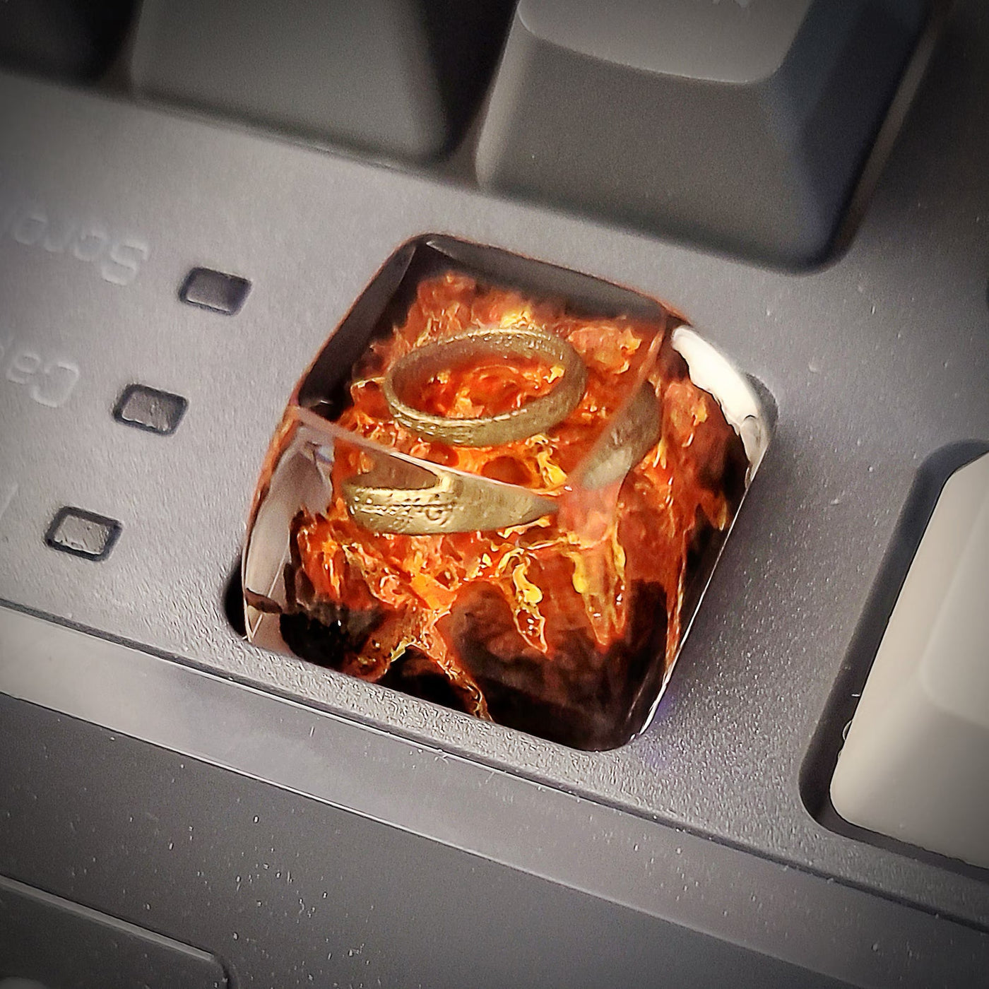 LOTR Lord Of Rings Eye of Sauron Dark Lord King of the Dead Smaug Dragon Balrog The One Ring Artisan Keycaps Epoxy Resin