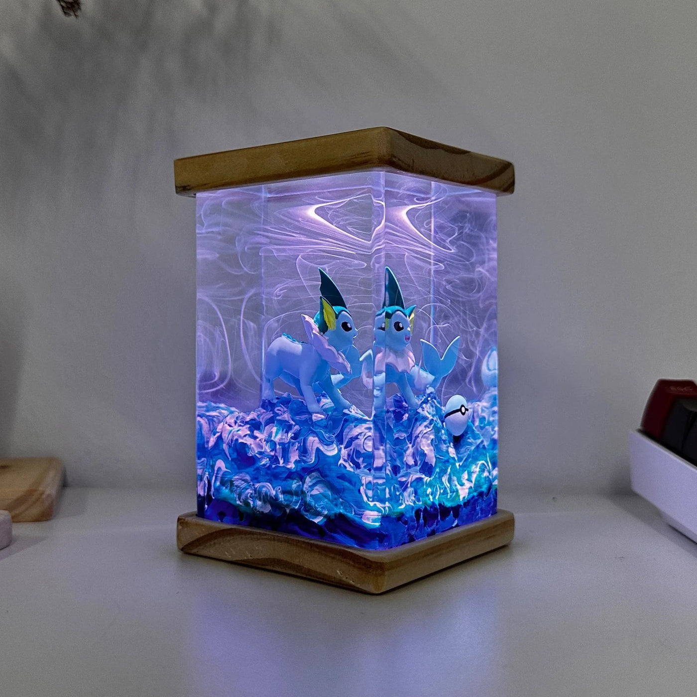 Pokemon Vaporeon Epoxy Resin Lamp, Night Light