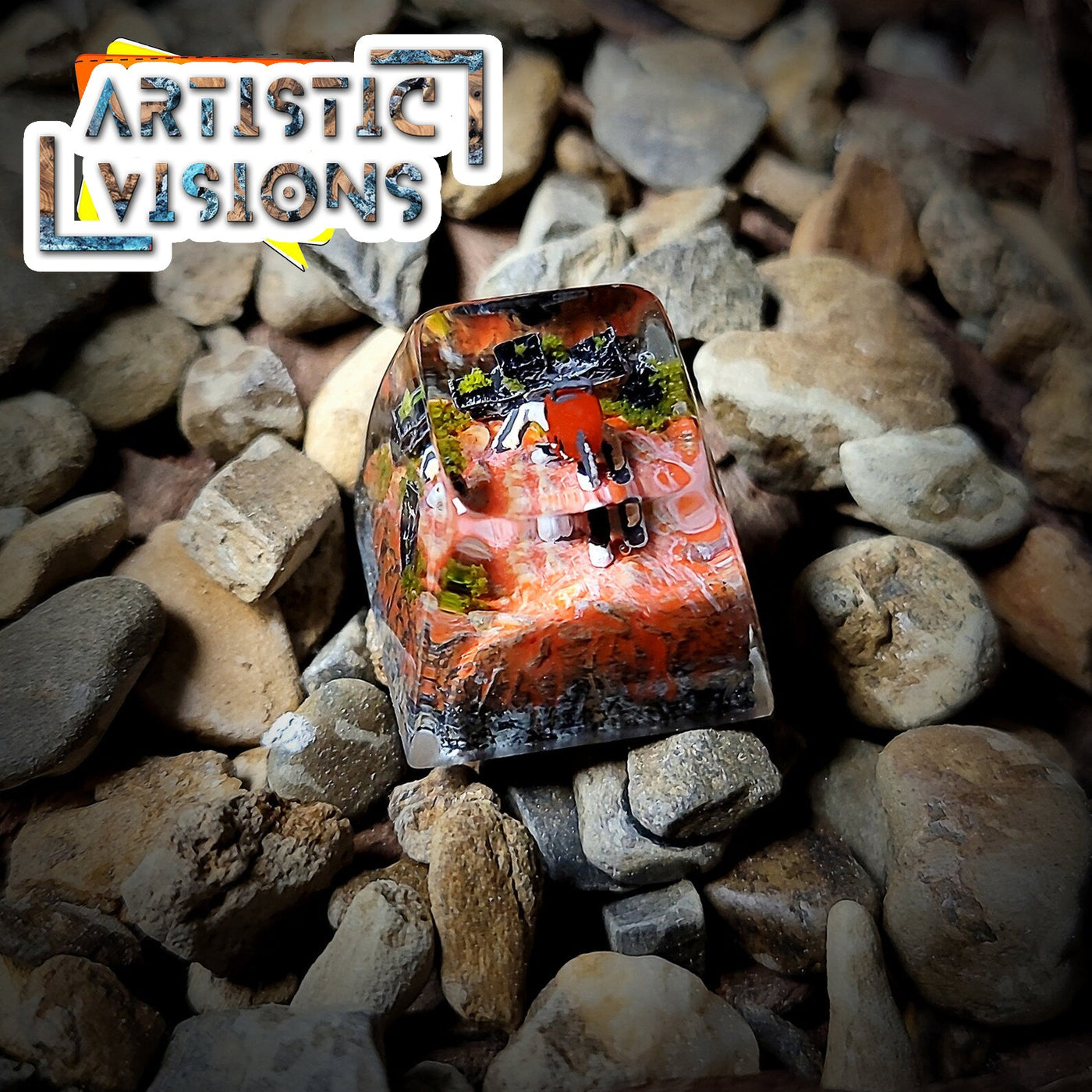 Chainsaw Man Pochita Artisan Keycaps Epoxy Resin