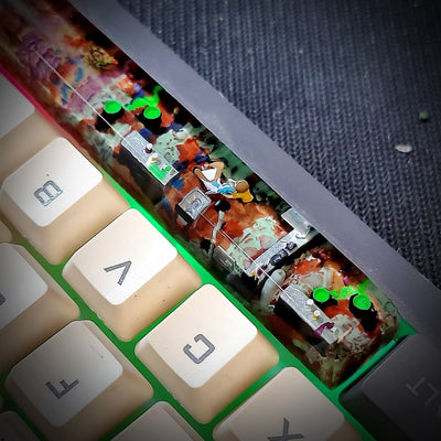 Rick and Morty Spacebar Artisan Keycaps Epoxy Resin