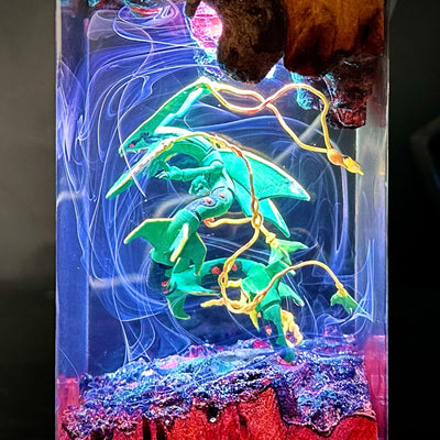 Pokemon Rayquaza Mega Epoxy Resin Lamp, Night Light