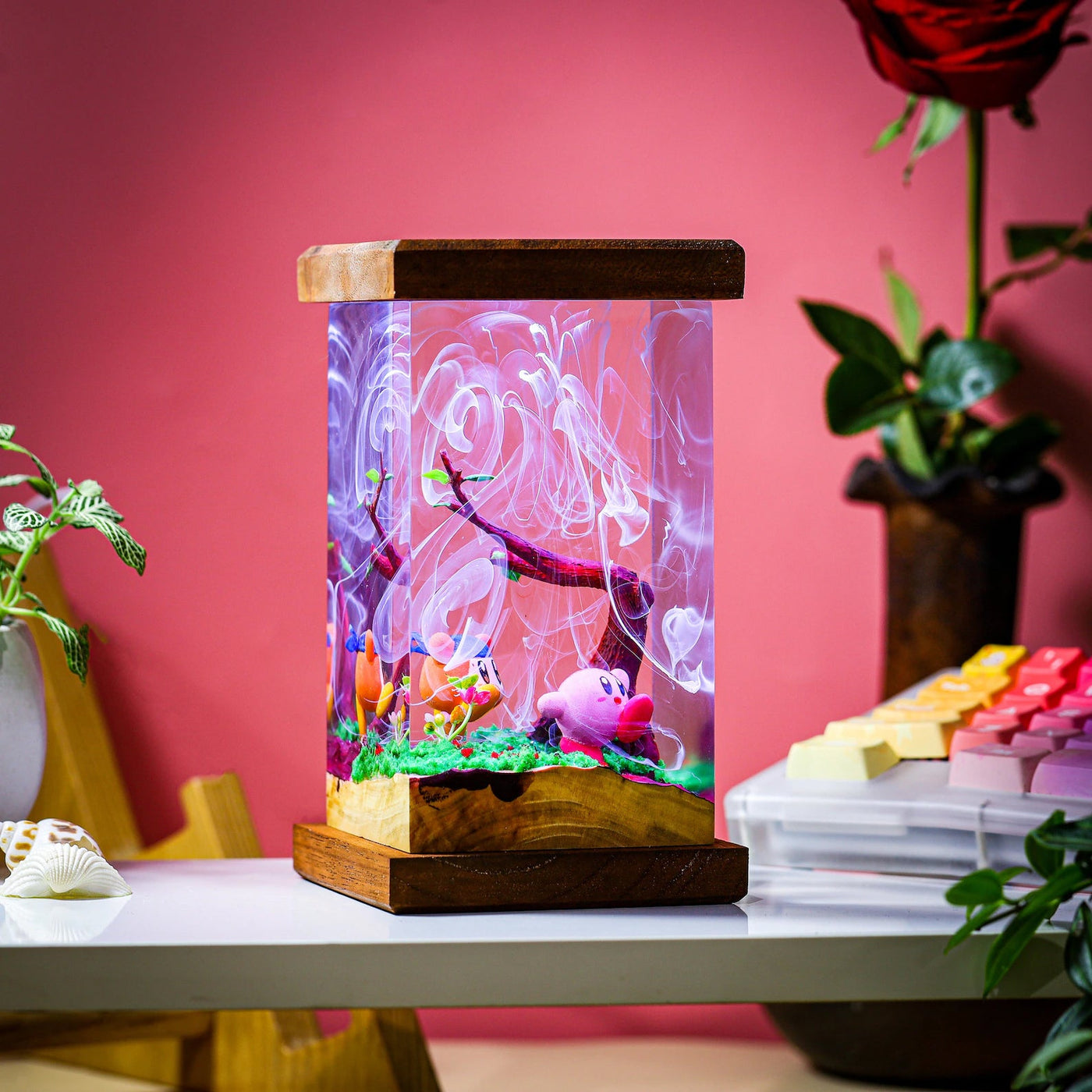 Pokemon Kirby Epoxy Resin Lamp, Night Light