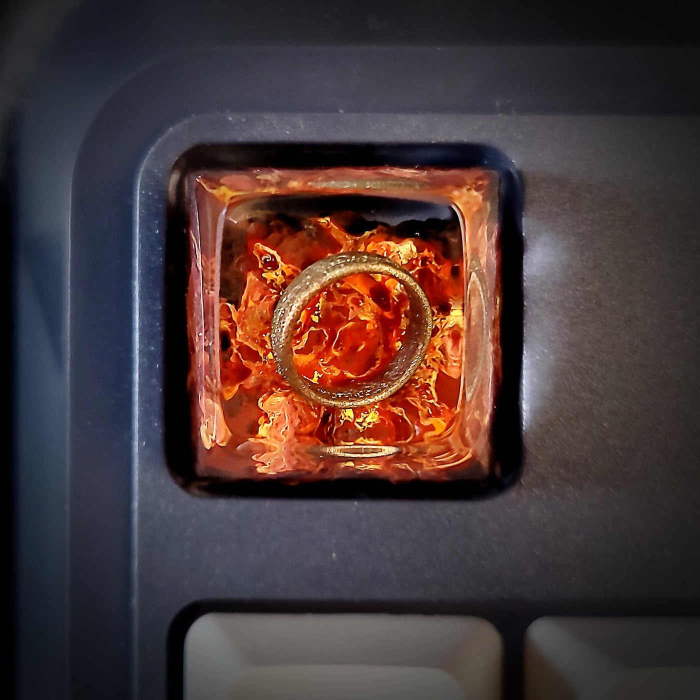 LOTR Lord Of Rings Eye of Sauron Dark Lord King of the Dead Smaug Dragon Balrog The One Ring Artisan Keycaps Epoxy Resin