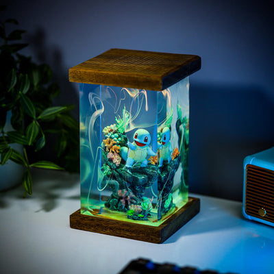 Pokemon Squirtle Epoxy Resin Lamp, Night Light