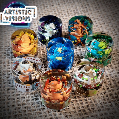 Pokemon Vupix Keyboard Knob Artisan Keycaps Epoxy Resin