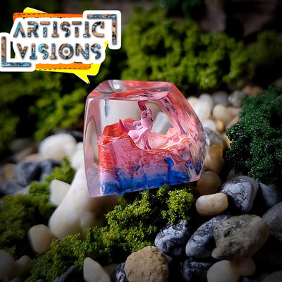 Pokemon Sylveon Artisan Keycaps Epoxy Resin