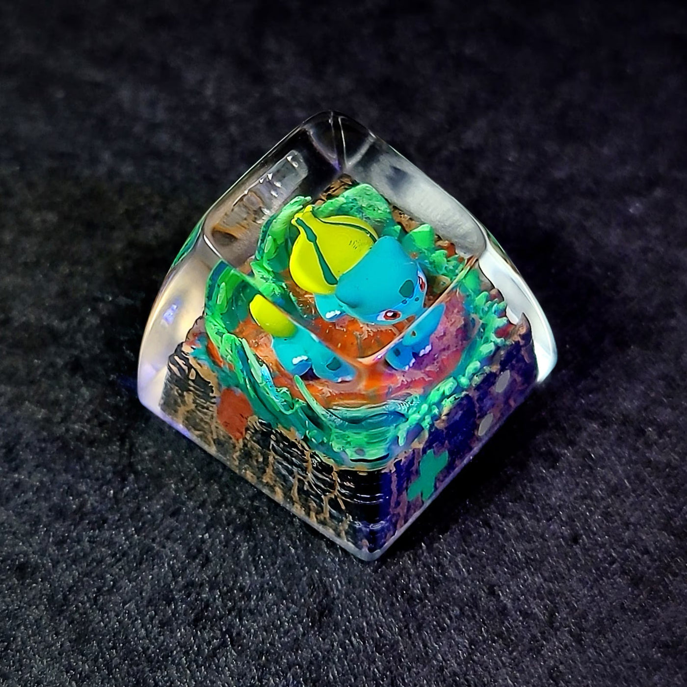 Pokemon Bulbasaur Artisan Keycaps Epoxy Resin