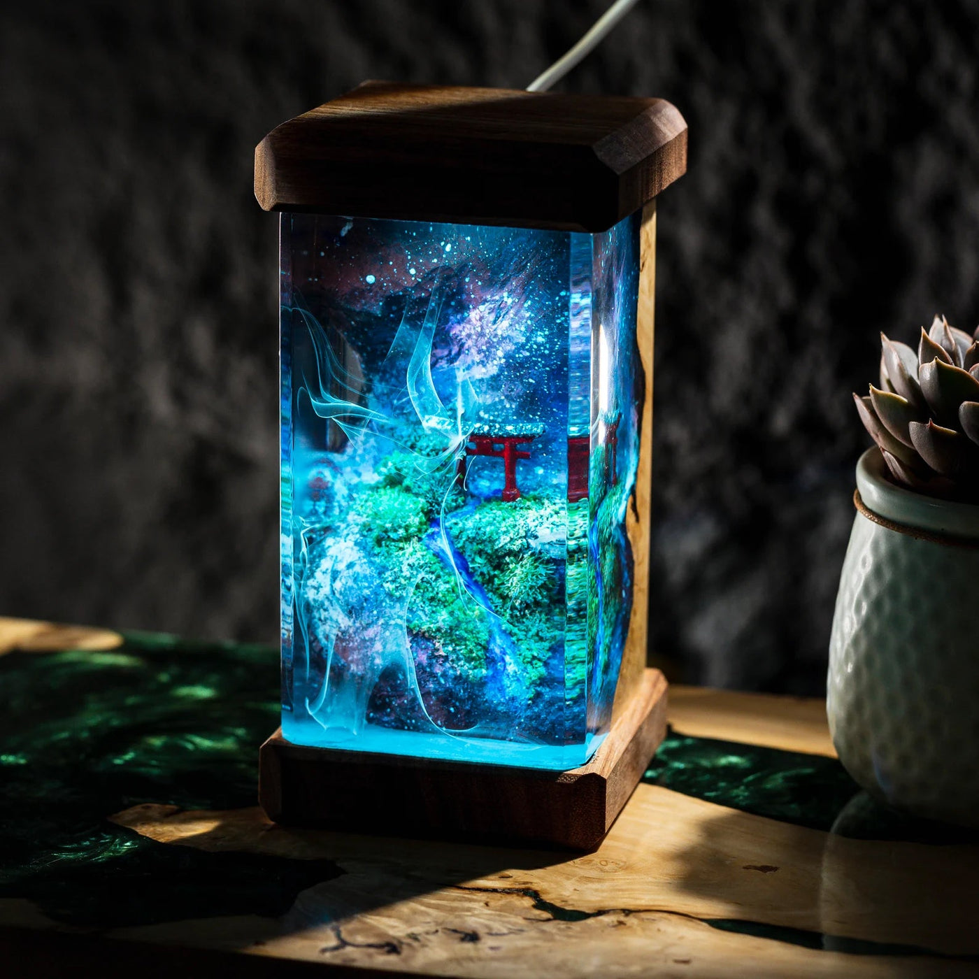 Torii Gate Epoxy Resin Lamp, Night Light