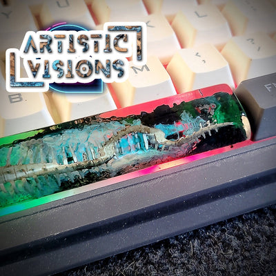 Leviathan Spacebar Artisan Keycaps Epoxy Resin