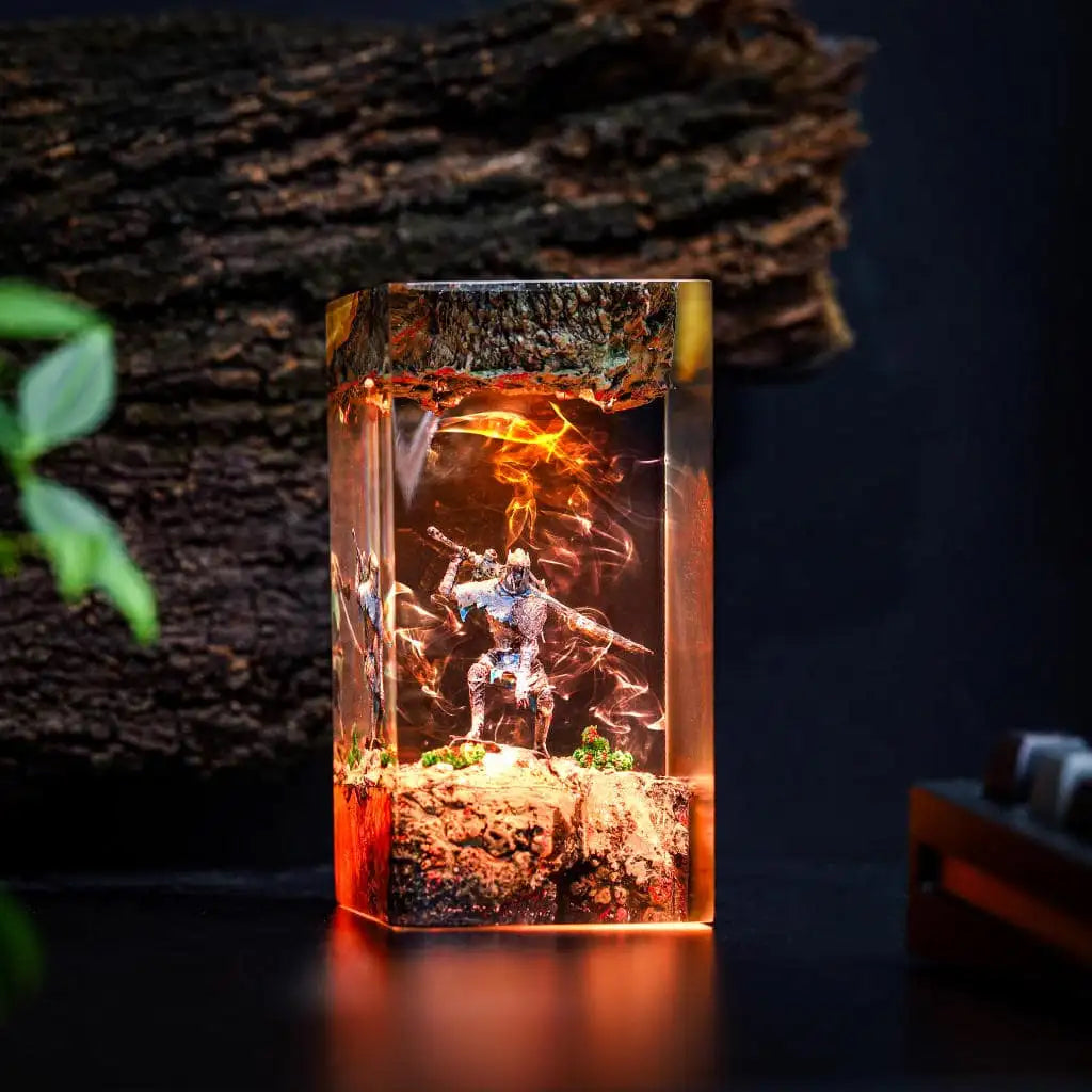 Knight Artorias Dark Souls Epoxy Resin Lamp, Night Light