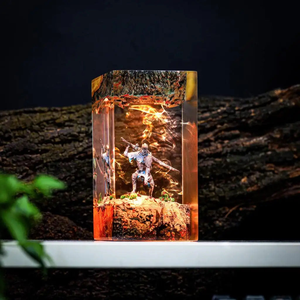 Knight Artorias Dark Souls Epoxy Resin Lamp, Night Light